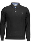 US POLO MEN&#39;S LONG SLEEVED POLO BLACK