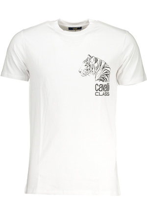 CAVALLI CLASS HERREN-KURZÄRMELIGES T-SHIRT WEISS