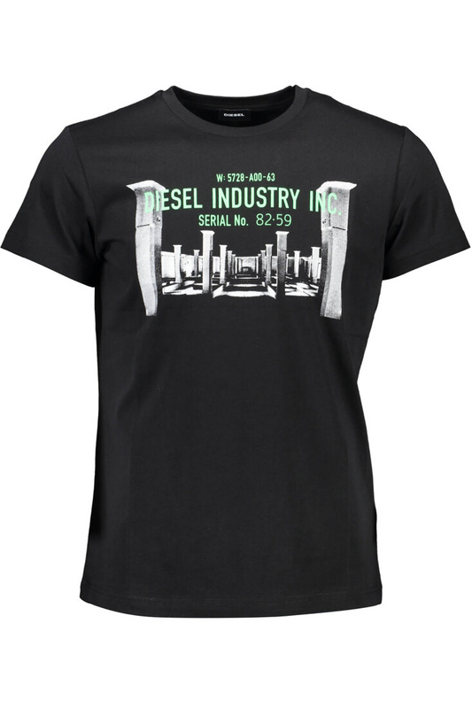 DIESEL MEN'S SHORT SLEEVE T-SHIRT BLACK