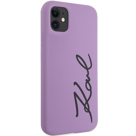 Karl Lagerfeld KLHCN61SKSVGU iPhone 11 / Xr  6.1" purpurowy/purple hardcase Silicone Signature