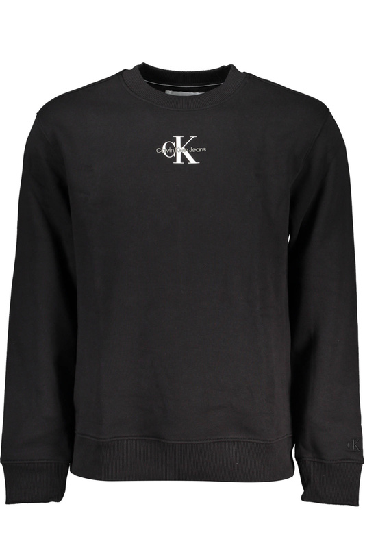 CALVIN KLEIN MEN&#39;S BLACK ZIPLESS SWEATSHIRT