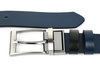 Men's reversible leather belt black and navy blue BELTIMORE A74 : Colors - black, Strap size - r.85-100 cm