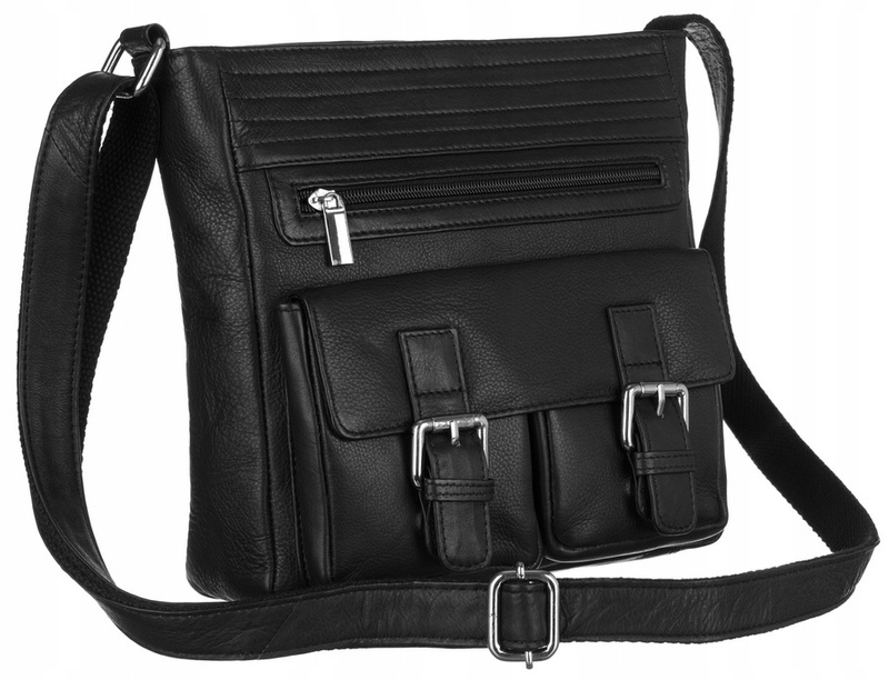 Leather men's messenger