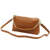 Women's leather shoulder messenger bag with chain