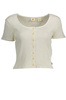 LEVI&#39;S WHITE WOMAN SHORT SLEEVE T-SHIRT