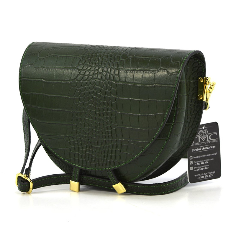 Women's crocodile leather crossbody bag