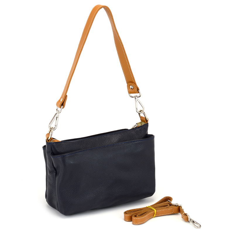 A sleek and roomy leather shoulder bag