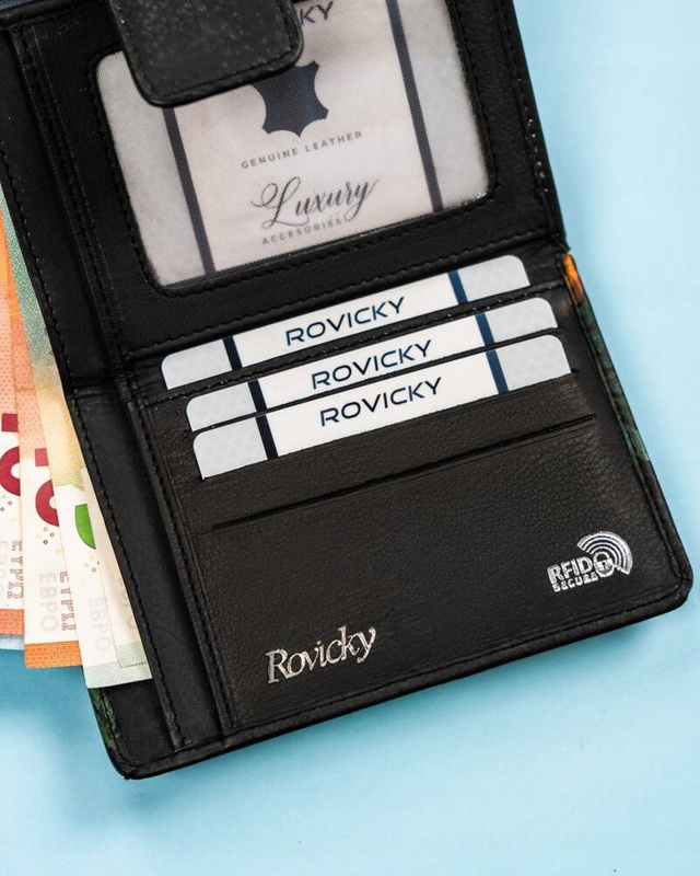 Leather wallet RFID ROVICKY R-N109-ART