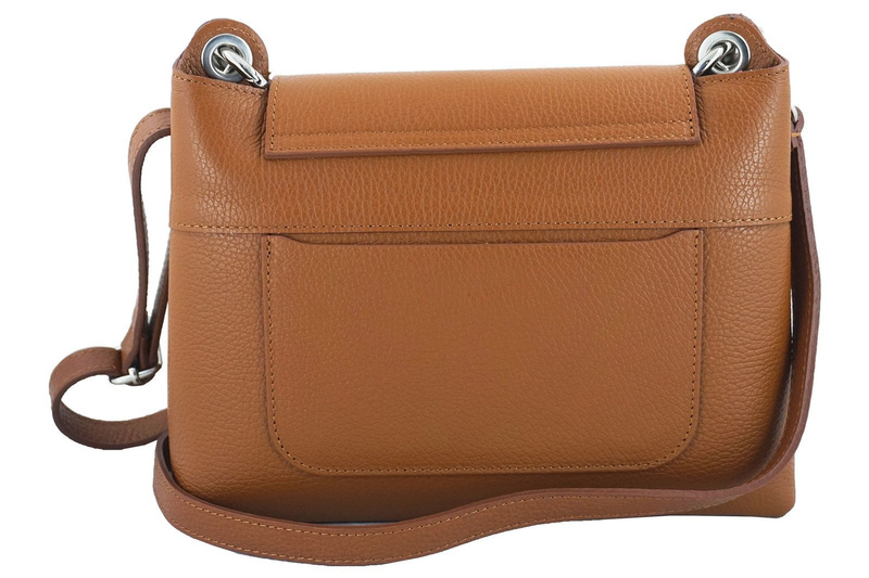 Torebka damska skórzana crossbody - Zielona ciemna 