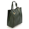 Women's large crocodile leather shoulder shopper bag