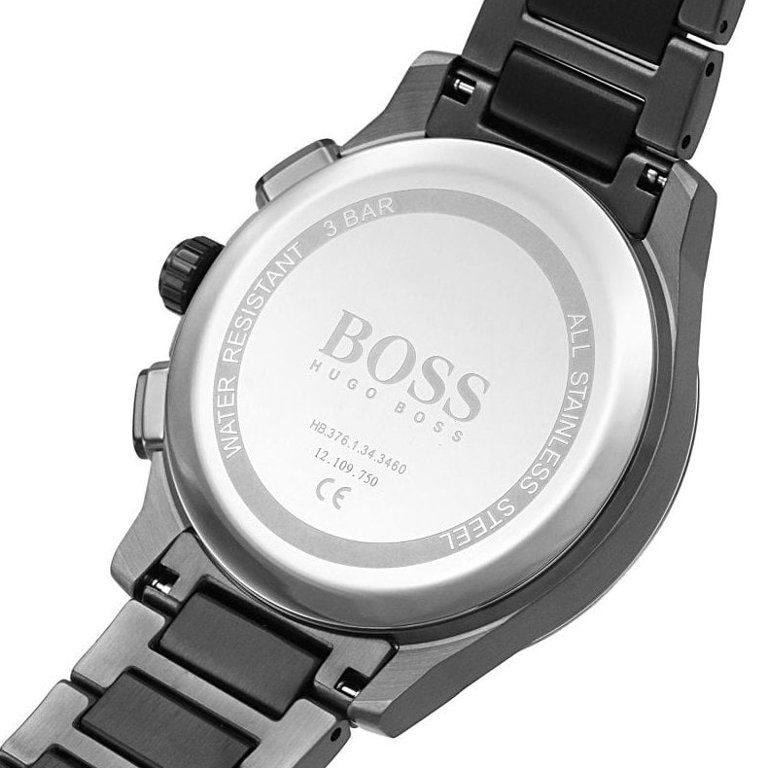 Herrenuhr mit großem Zifferblatt und Datum HUGO BOSS