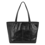 Women's leather elegant shoulder shopper bag