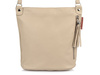 Vera Pelle Damen hellbeige Leder Postbag T55