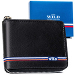 Men's Leather Zipper Wallet with RFID Always Wild