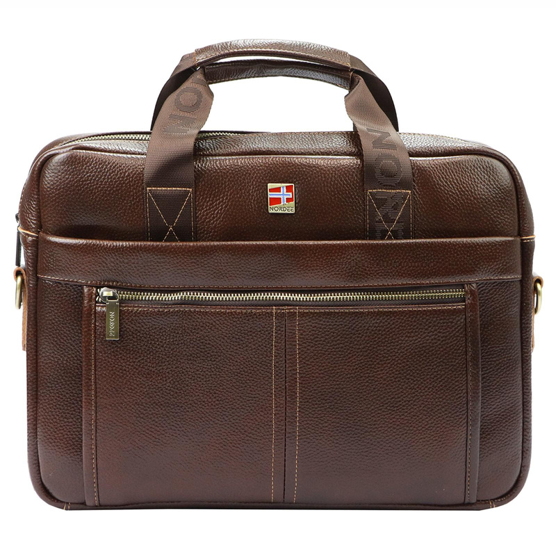 Men's genuine leather briefcase Nordee S137