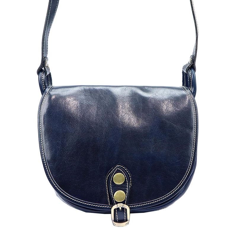 Classic women's leather messenger bag by Florence