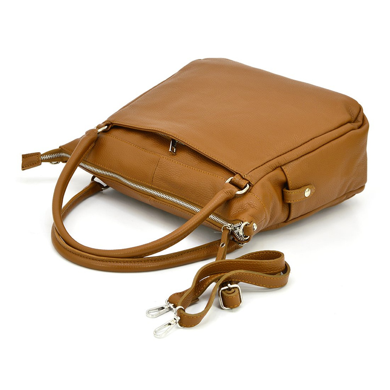 Classic, beautiful, roomy leather women's shopper bag