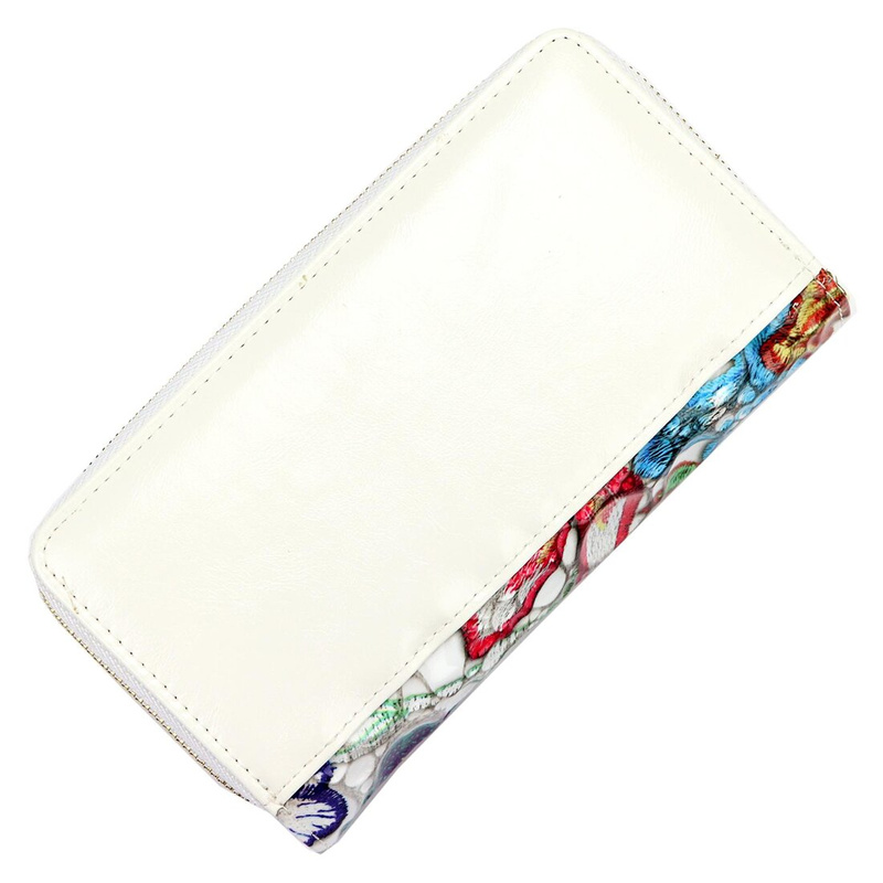 Women's large wallet with a plant pattern Gregorio