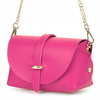 PINK SMALL ITALIAN LEATHER WOMEN'S EVENING COCKTAIL HANDBAG ON CHAIN P45