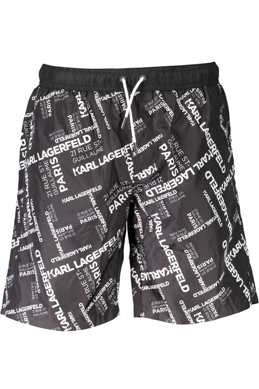 KARL LAGERFELD BEACHWEAR SWIMSUIT PARTS UNDER MAN BLACK