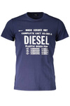 DIESEL MEN&#39;S SHORT SLEEVE T-SHIRT BLUE