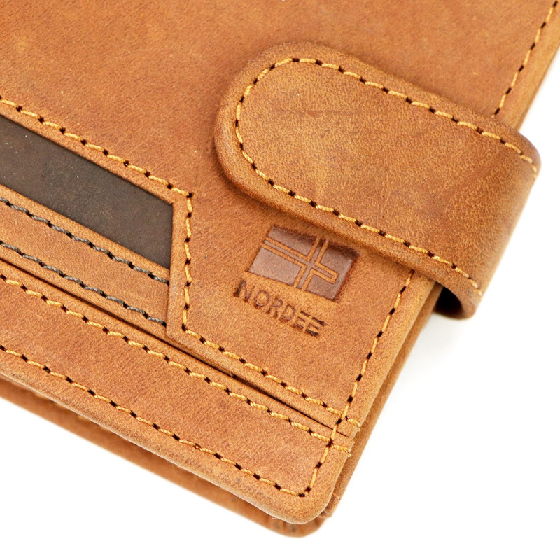 Leather, elegant, roomy men's wallet from Nordee