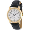 Men's watch quartz white and gold classic leather strap C402