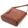 Leather, roomy women's shoulder messenger bag