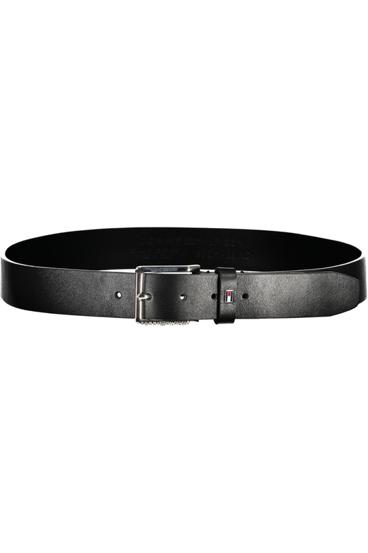 TOMMY HILFIGER MEN&#39;S BLACK LEATHER BELT