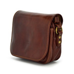 Stylish women's leather messenger bag