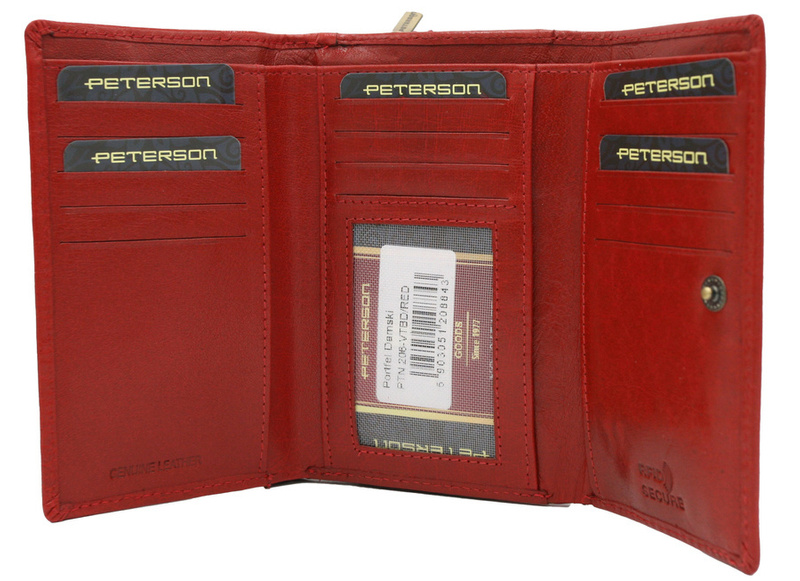 Leather wallet RFID PETERSON PTN 206-VTBD