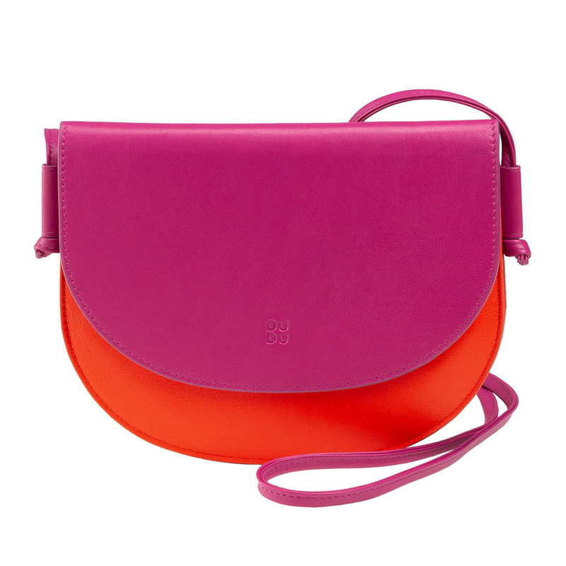 Small ladies shoulder bag Colorful Altea by DUDU made in genuine leather with adjustable strap. Slim and compact design with flap.