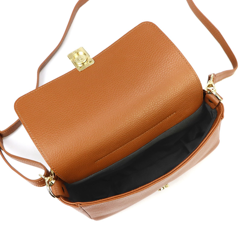 Leather elegant women's crossbody messenger bag