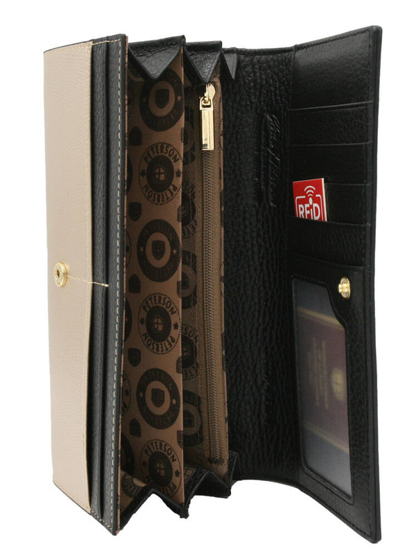 Leather wallet RFID PETERSON PTN LJ-721