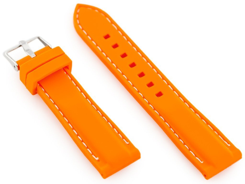 U20 rubber watch strap - orange 18mm