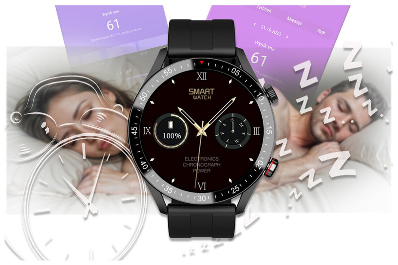 SMARTWATCH MĘSKI GRAVITY GT4-1 - WYKONYWANIE POŁĄCZEŃ, KROKOMIERZ (sg023a)