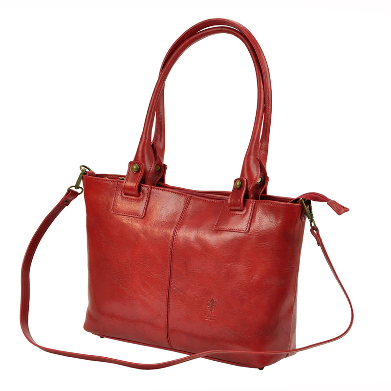 Women's leather shopper bag shoulder bag