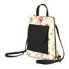 Eleganter Damen-Luxus-Lederrucksack mit Blumen