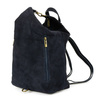 Navy Blue Italian Stylish Women's Leather Suede Backpack A4 W14.