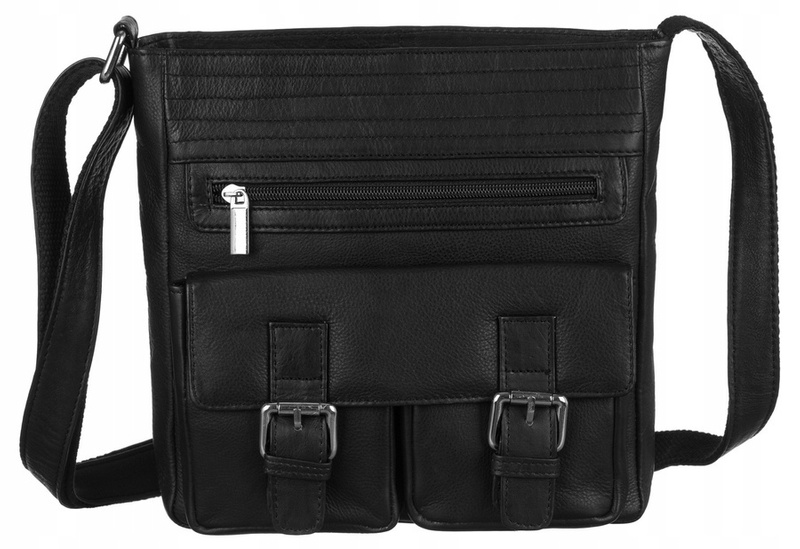 Leather men's messenger