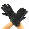 Five-finger leather insulated gloves