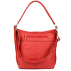 Red leather messenger Two Beltimore i66 stripes