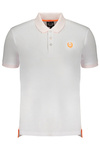 GIAN MARCO VENTURI MEN&#39;S WHITE SHORT SLEEVED POLO SHIRT