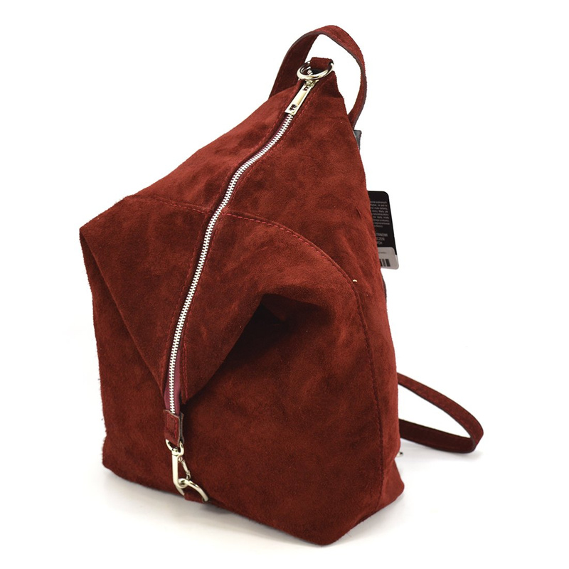 Unusual stylish Vera Pelle suede backpack