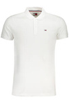 TOMMY HILFIGER MEN&#39;S WHITE SHORT SLEEVED POLO SHIRT