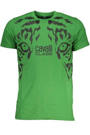 CAVALLI CLASS GRÜNES KURZÄRMELIGES HERREN-T-SHIRT