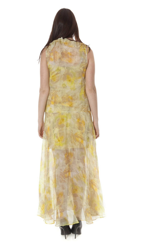 JOHN GALLIANO LONG YELLOW WOMAN DRESS