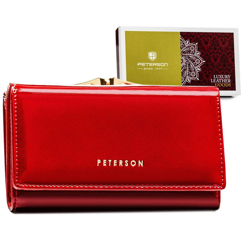 Leather wallet RFID PETERSON PTN 55020-SAF