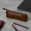 Leather men's pen case SA12 DEEP RED