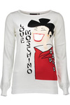 BIAŁY SWETER LOVE MOSCHINO DAMSKI